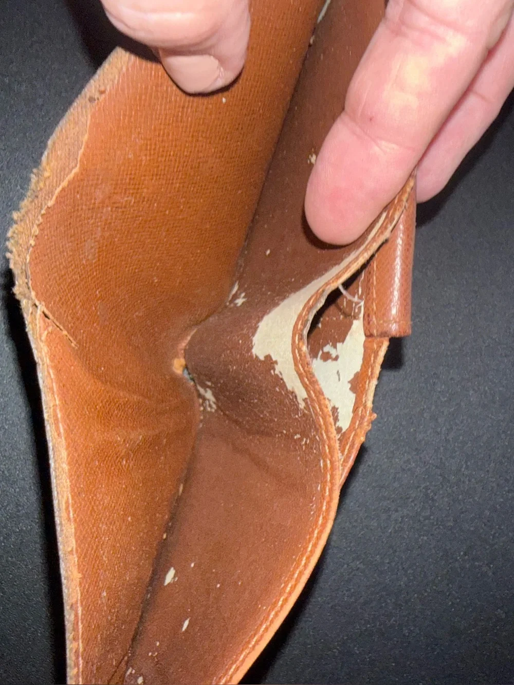 Louis Vuitton Brown Monogram Money wallet with Tan Trim